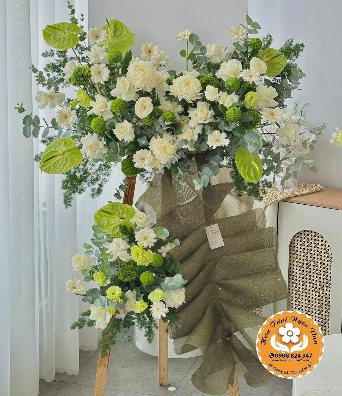 Kệ Hoa Chia Buồn "Thanh Thản An Vui"